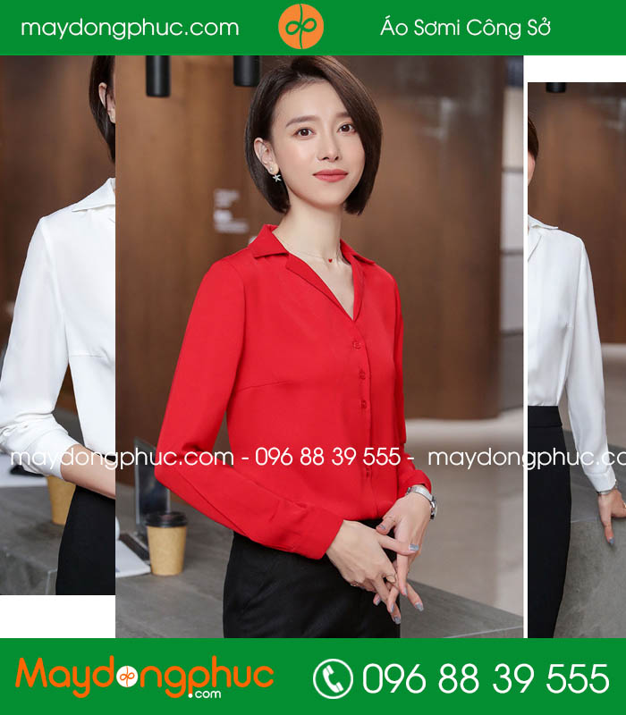 Đồng phục áo sơ mi màu đỏ